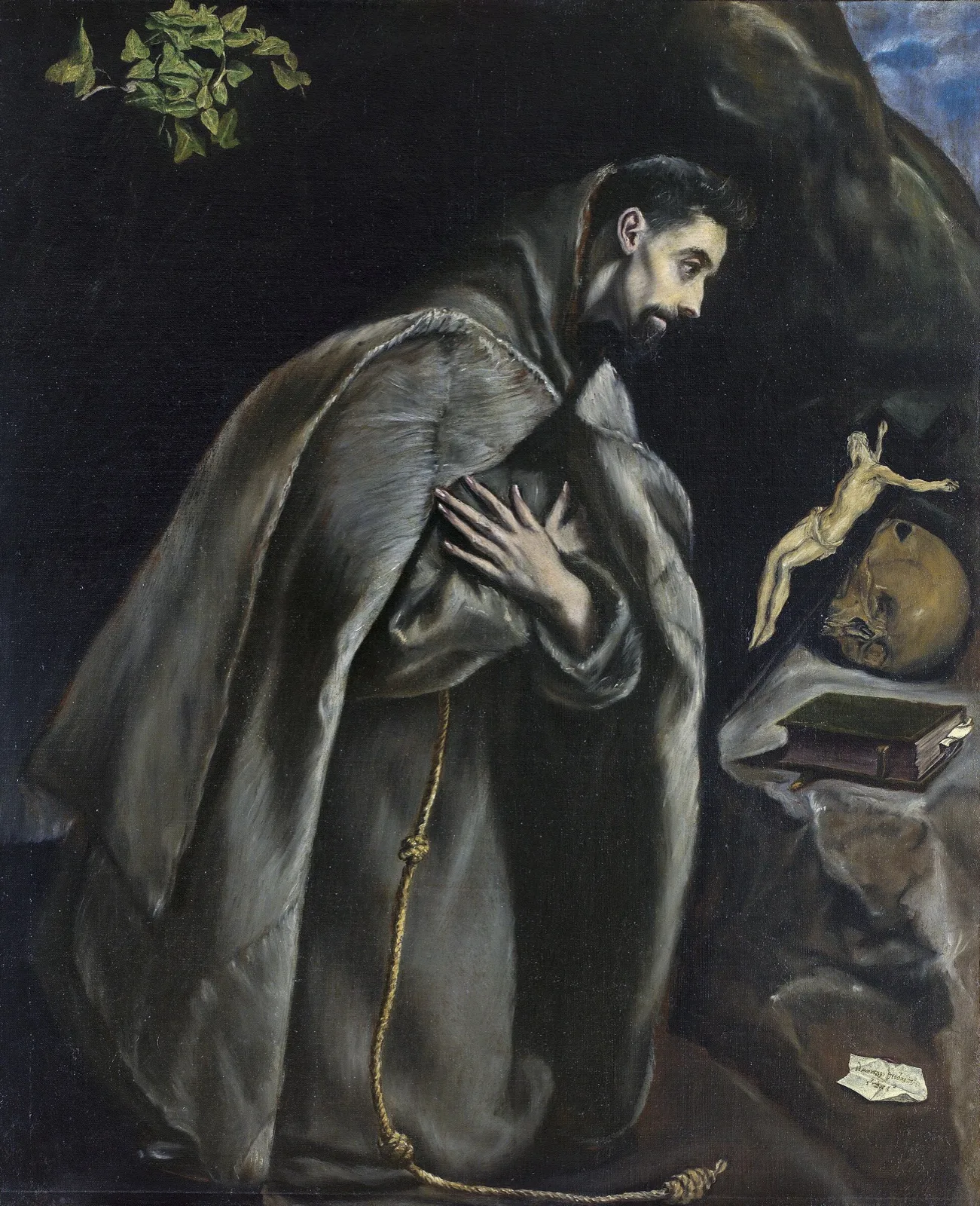 St. Francis in Prayer before the Crucifix