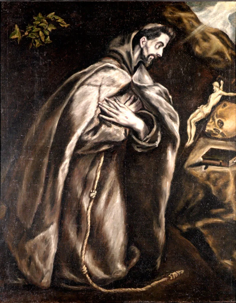 Saint Francis in Prayer before a Crucifix (No. 2)