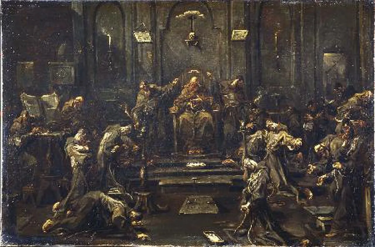 Monks in penitence