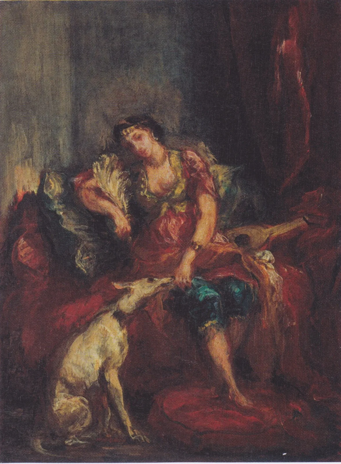 Femme d’Alger avec un lévrier