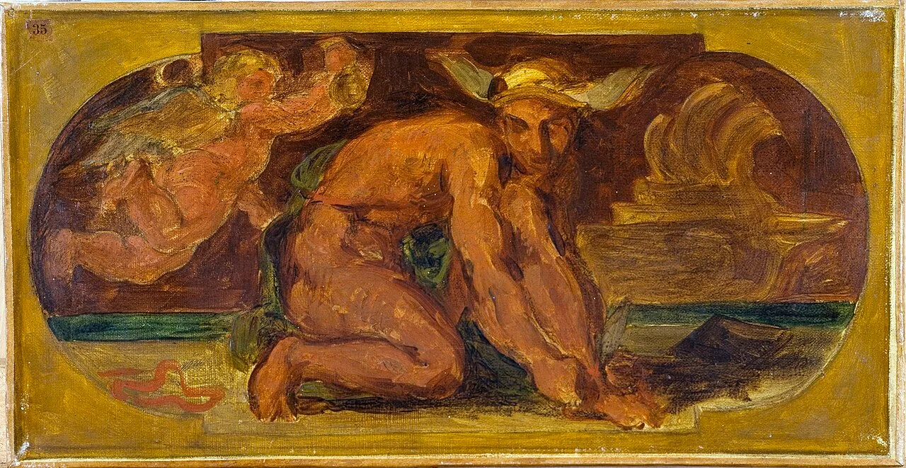 Mercure: Esquisse pour le salon de la Paix à l'Hôtel de Ville de Paris