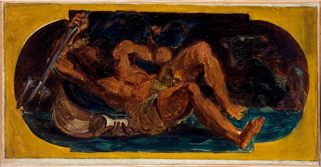 Neptune apaisant les flots: Esquisse pour le salon de la Paix à l'Hôtel de Ville de Paris