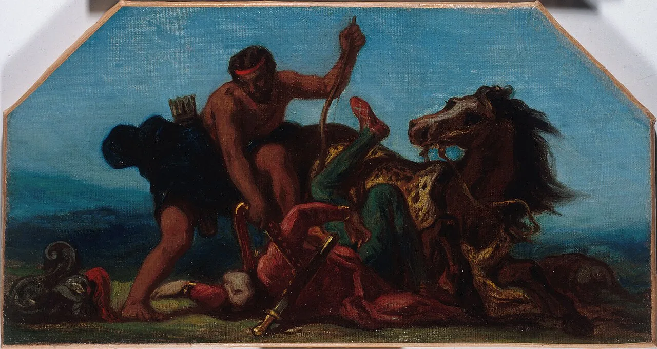 Esquisse pour le salon de la Paix à l'Hôtel de Ville de Paris: Hercule vainqueur d'Hippolyte, reine des Amazones