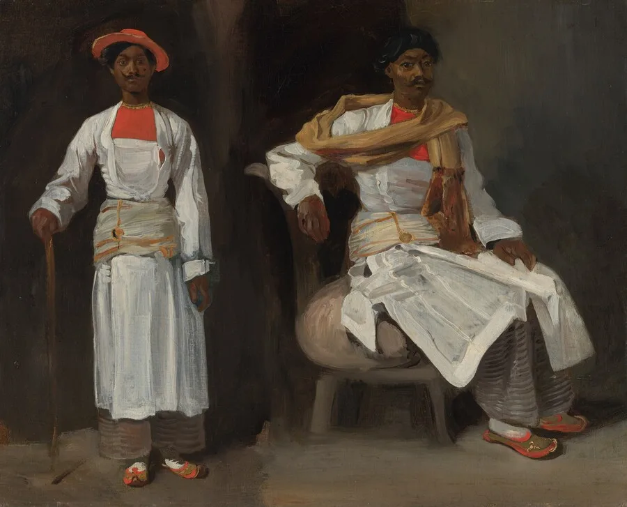 Two Studies of an Indian from Calcutta, Seated and Standing