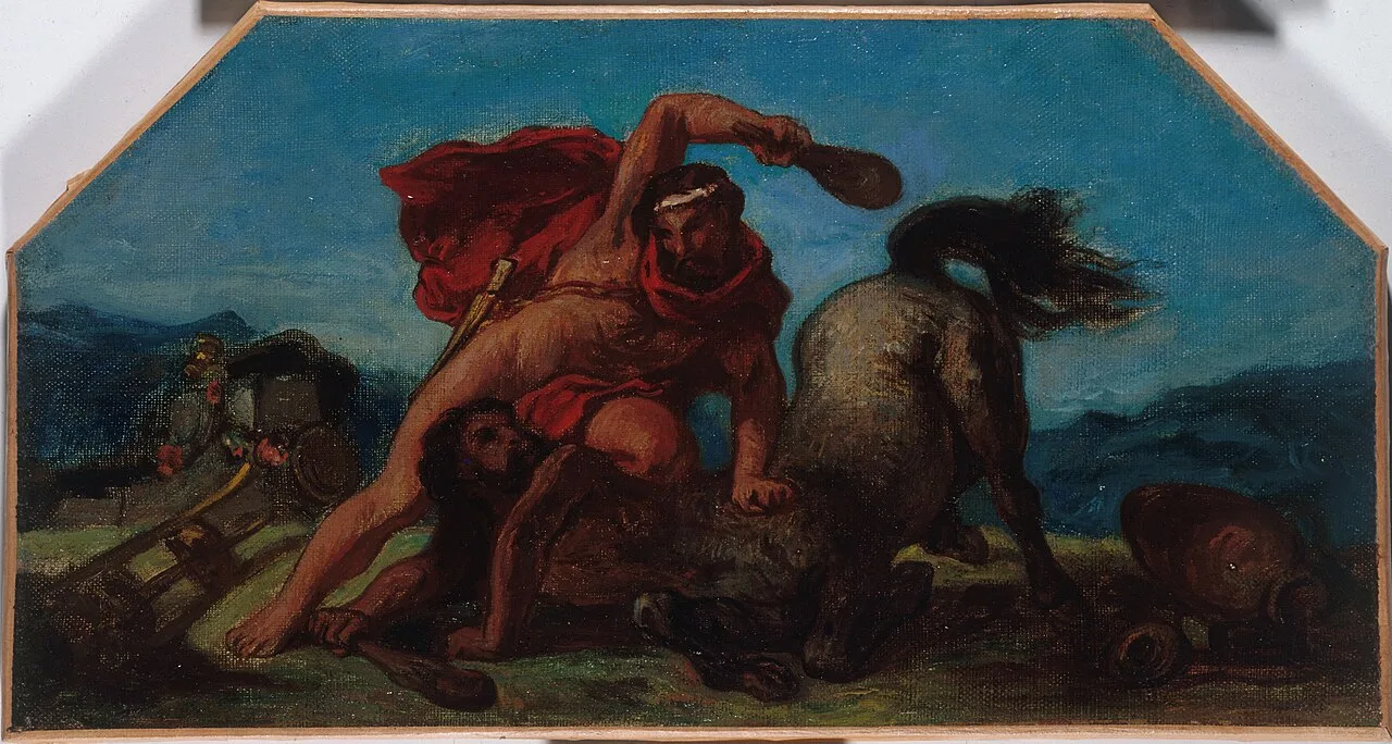 Esquisse pour le salon de la Paix à l'Hôtel de Ville de Paris: Hercule tuant le centaure Nessus