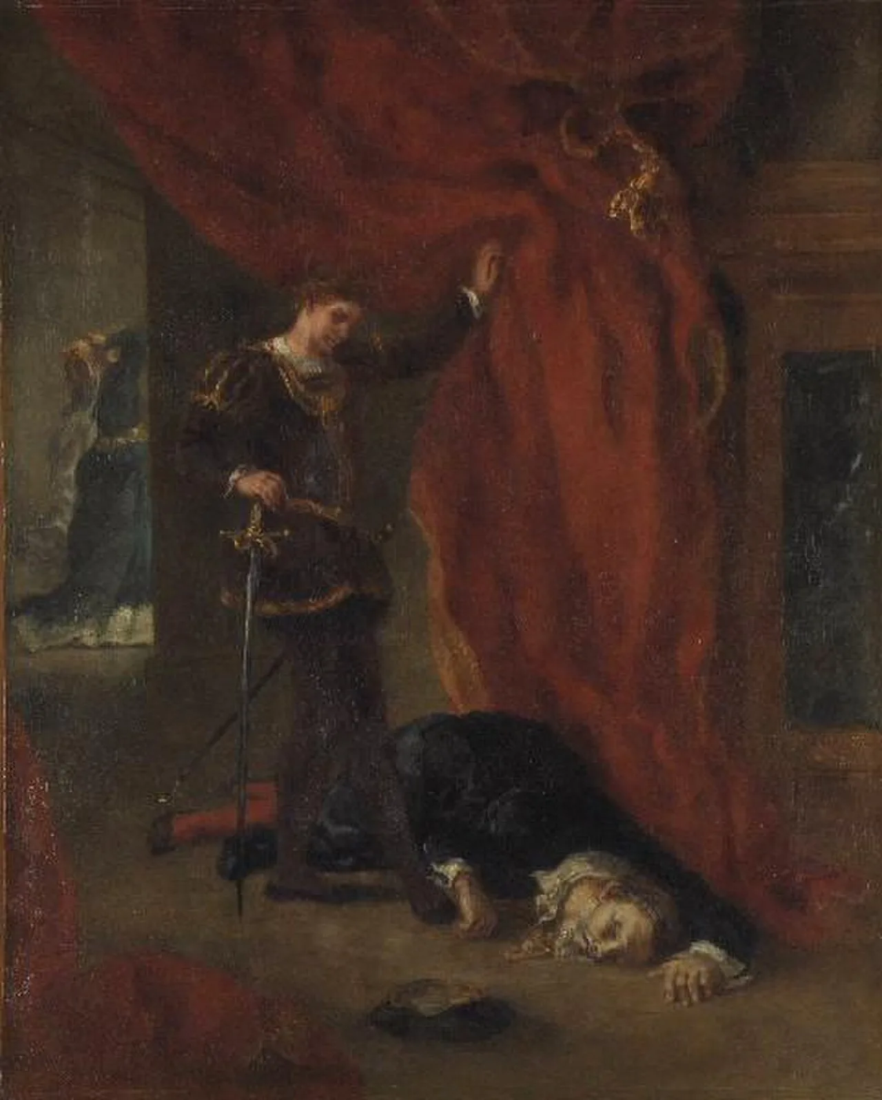 Hamlet devant le corps de Polonius