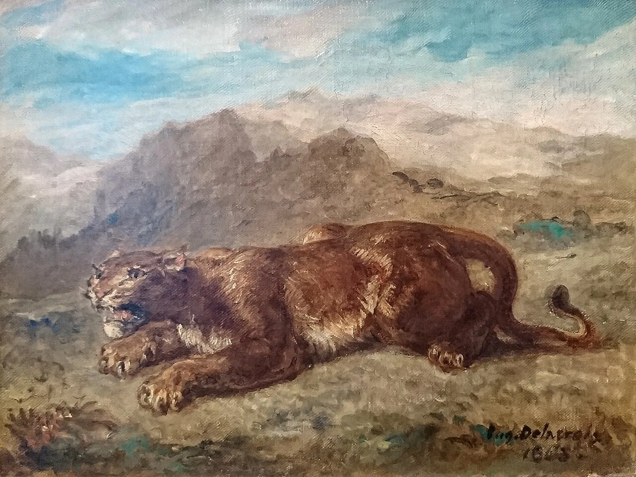 Lionne prête à s'élancer (No. 1)