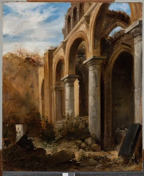 Ruines de la chapelle de l'abbaye de Valmont (No. 1)