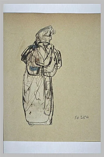 Caricature d'un homme portant des lunettes: Jean-Baptiste Pierret