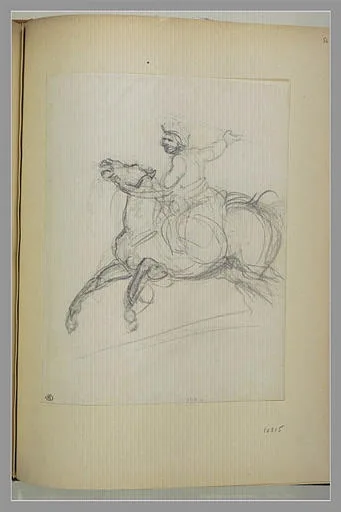 Cavalier maure, au galop