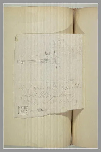 Annotations manuscrites; plan