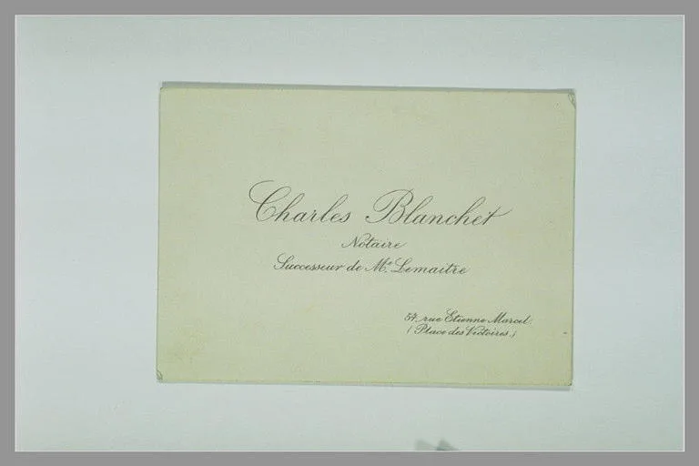 Carte de visite de Charles Blanchet