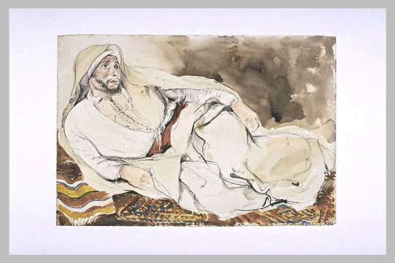 Arabe couché sur un tapis