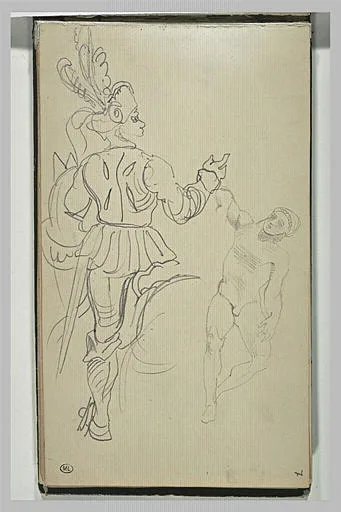 Cavalier médiéval, et étude d'après l'antique