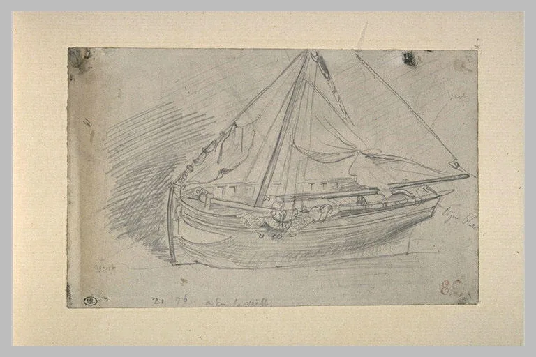 Barque de pêche échouée