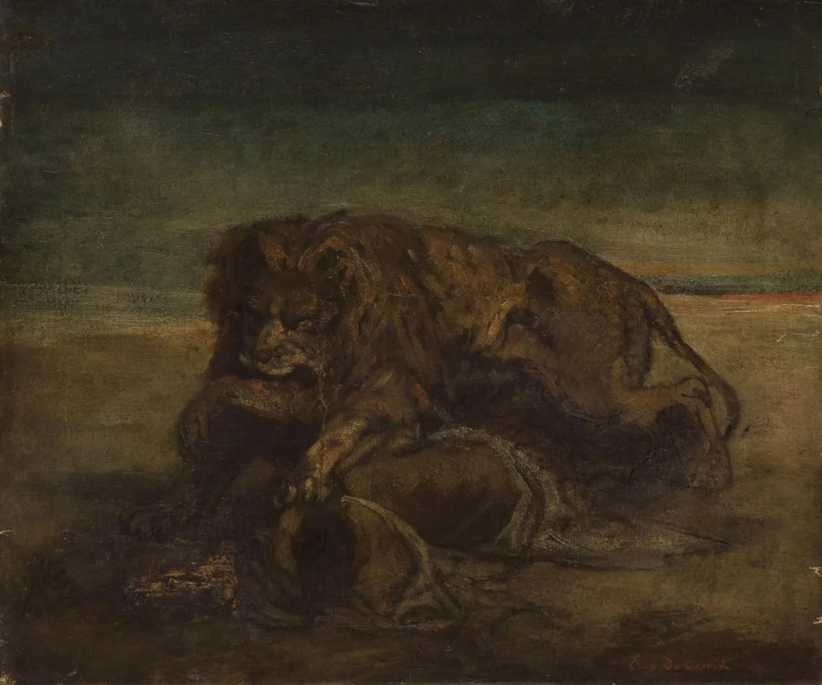 Lion Devouring an Arab