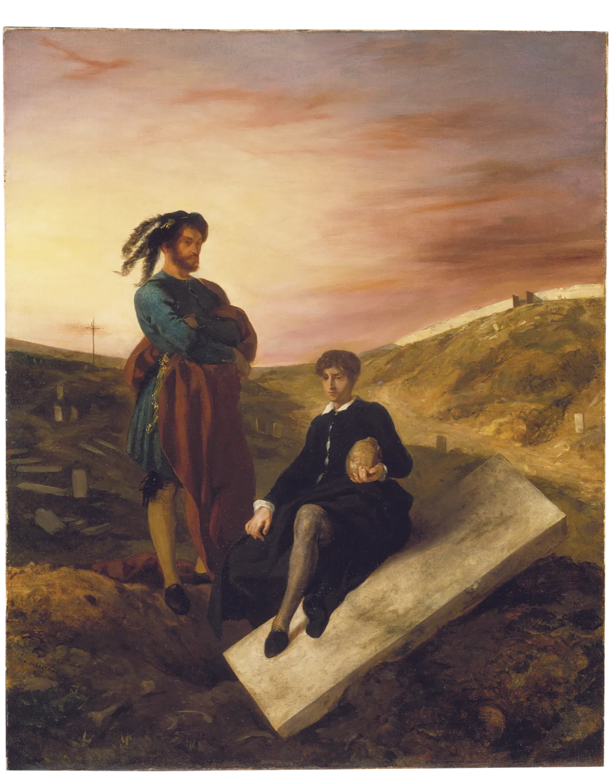 Hamlet and Horatio at the Cemetery