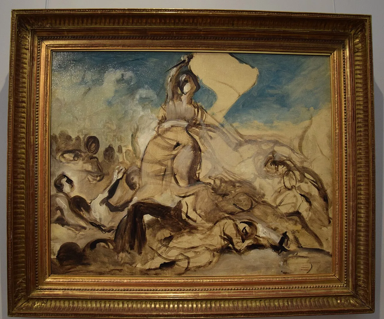 Esquisse pour La Liberté guidant le peuple