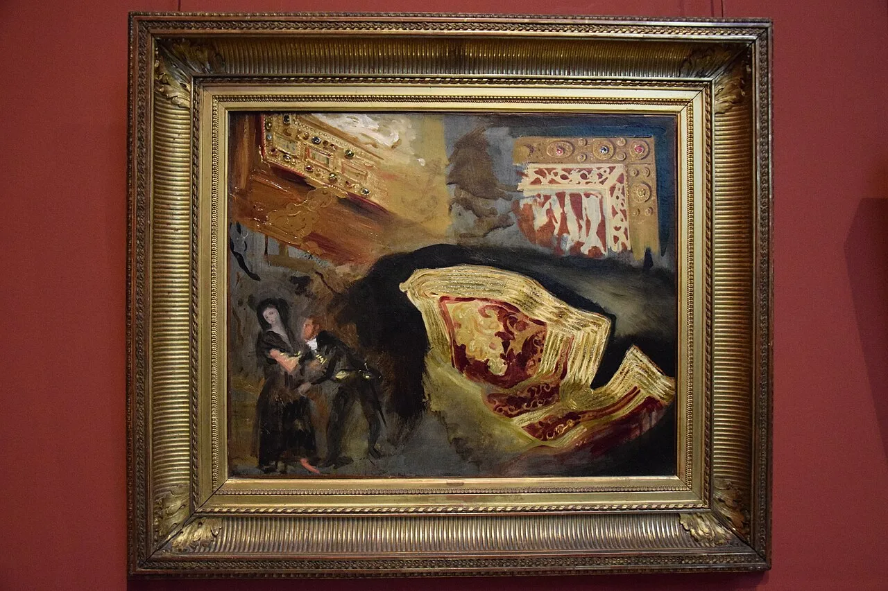 Etude de reliures, veste orientale et figures d'après Goya