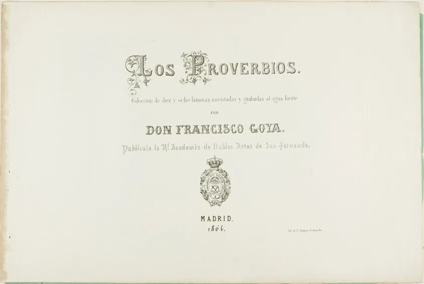 Title Page from Los Proverbios