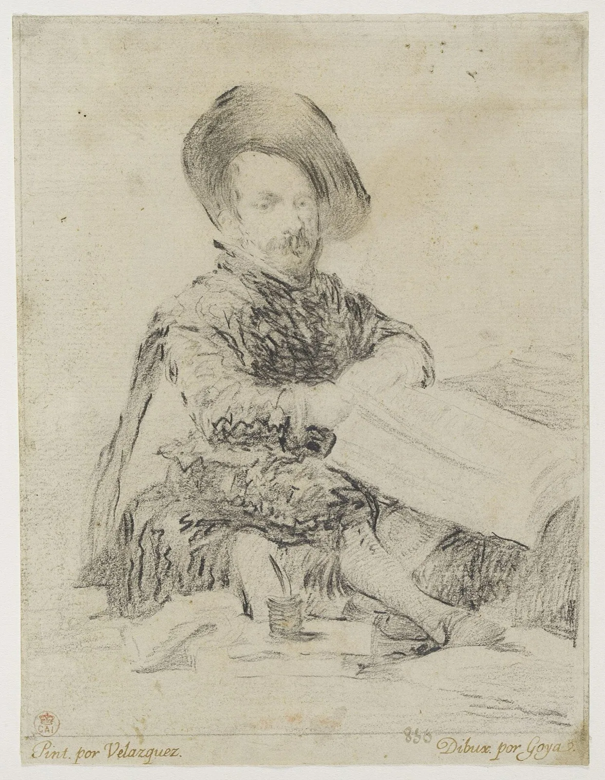 Portrait of the dwarf Don Diego de Acedo, called 'El Primo'