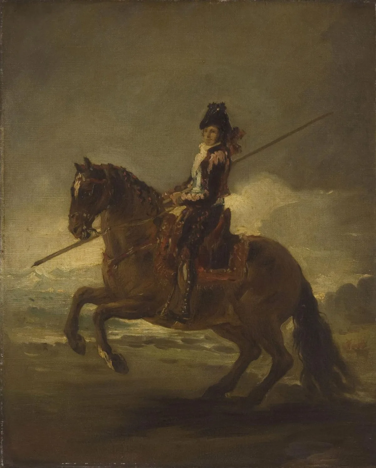 Mounted Cavalier with a Javelin