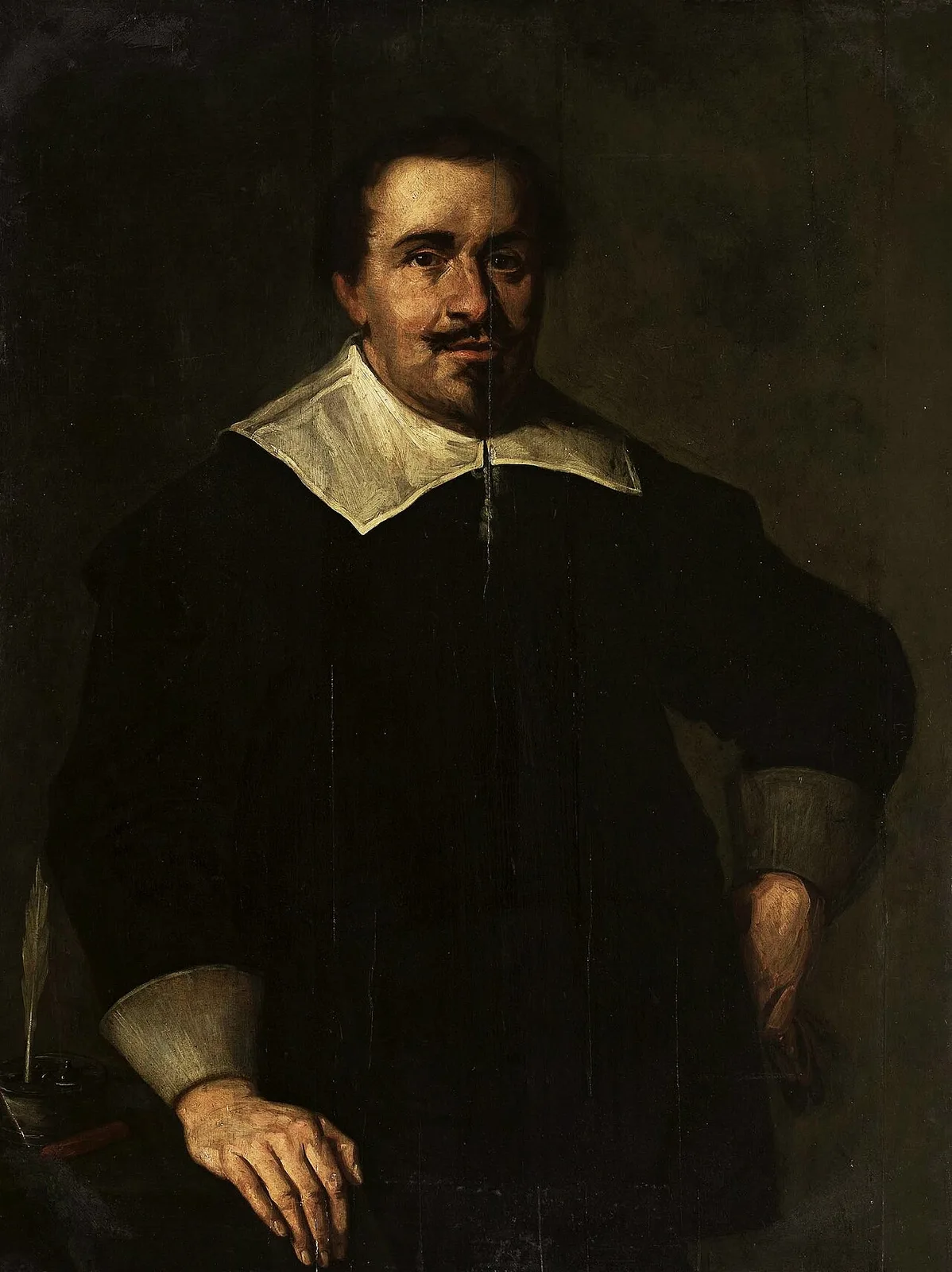 Portrait of a man aged 39 with an inkwell