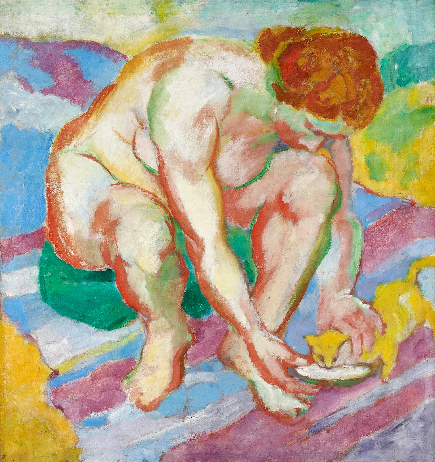 nude with Cat