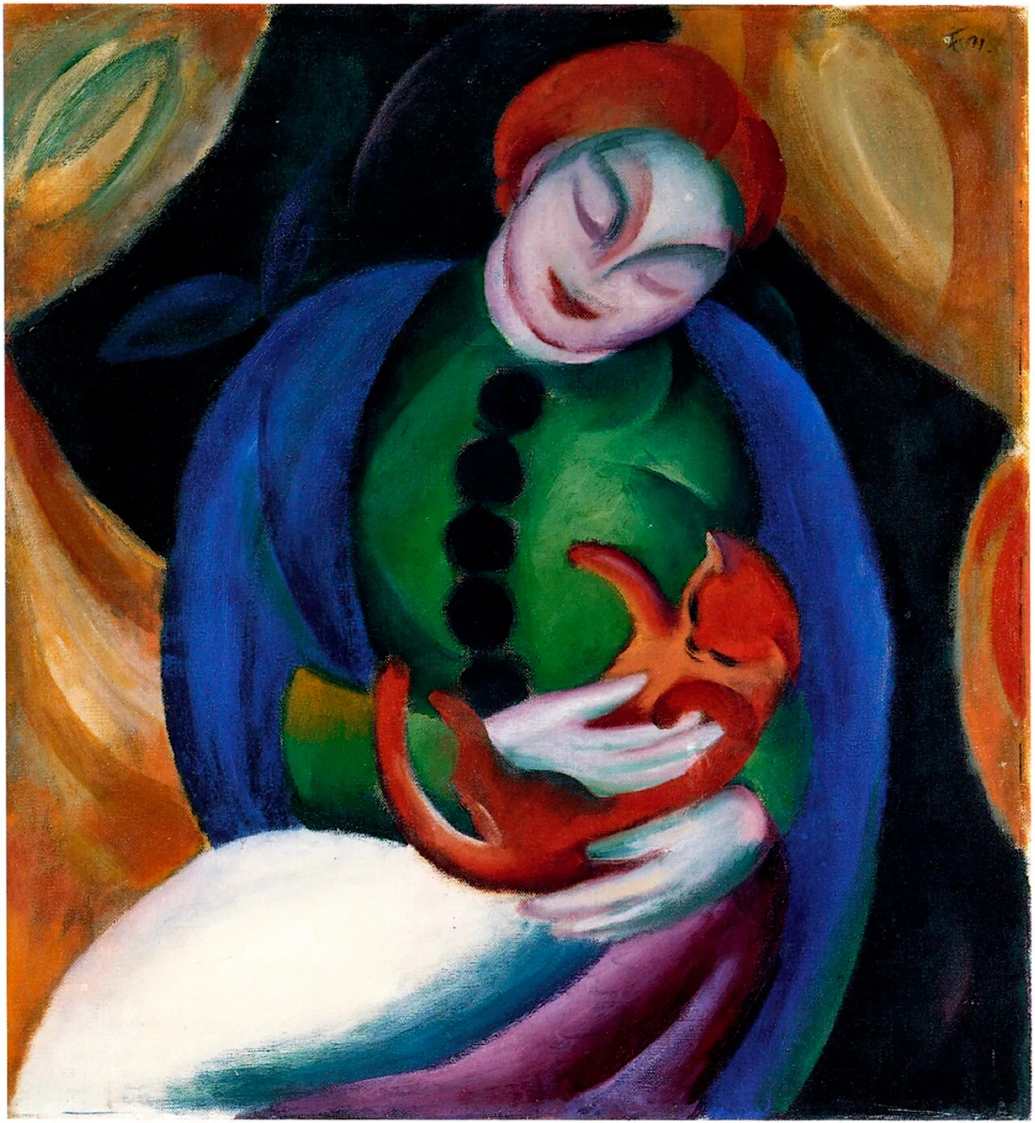 Girl with Cat II