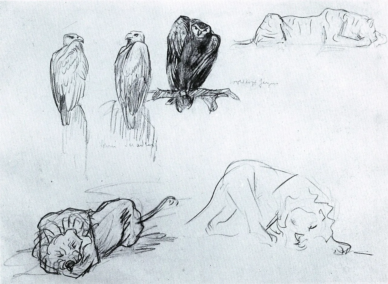 Seeadler, Geier und Löwen
