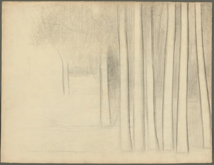 Tree Trunks (study for La Grande Jatte)