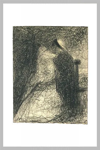 Nourrice assise, tenant son poupon
