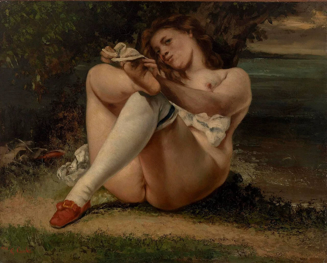 Woman with White Stockings (La Femme aux bas blancs)