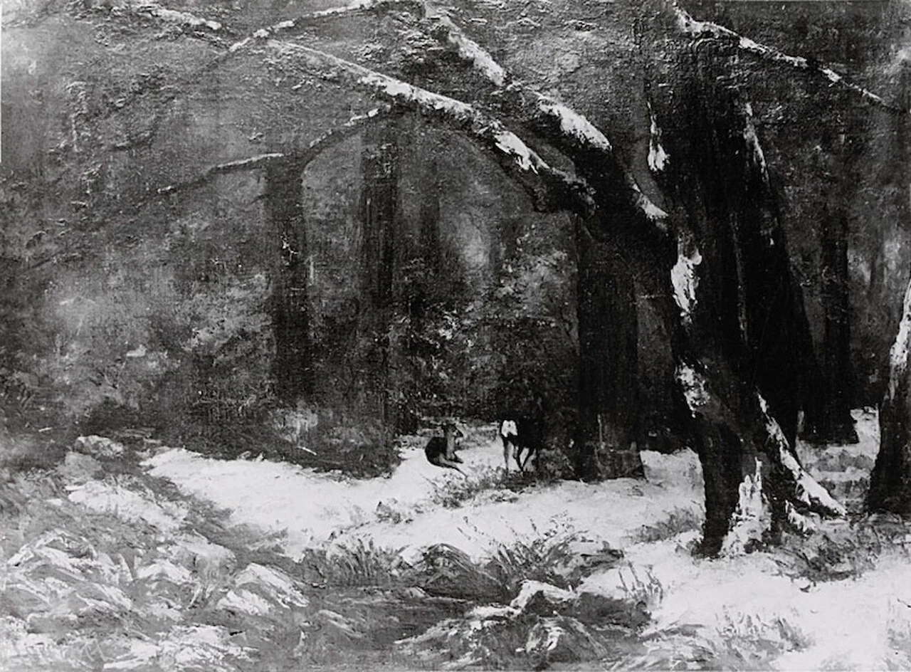 Paysage avec chevreuil