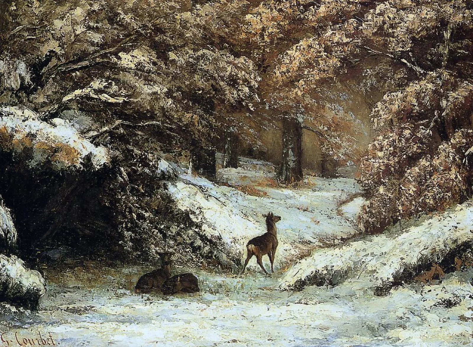 La Remise des chevreuils en hiver