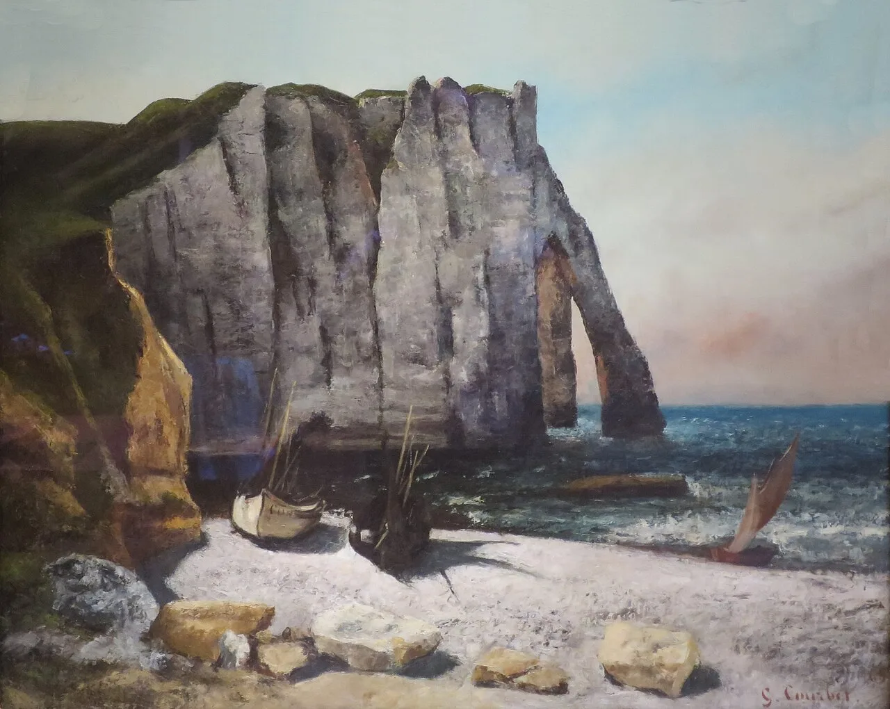 Cliff at Étretat, the Porte d' Aval