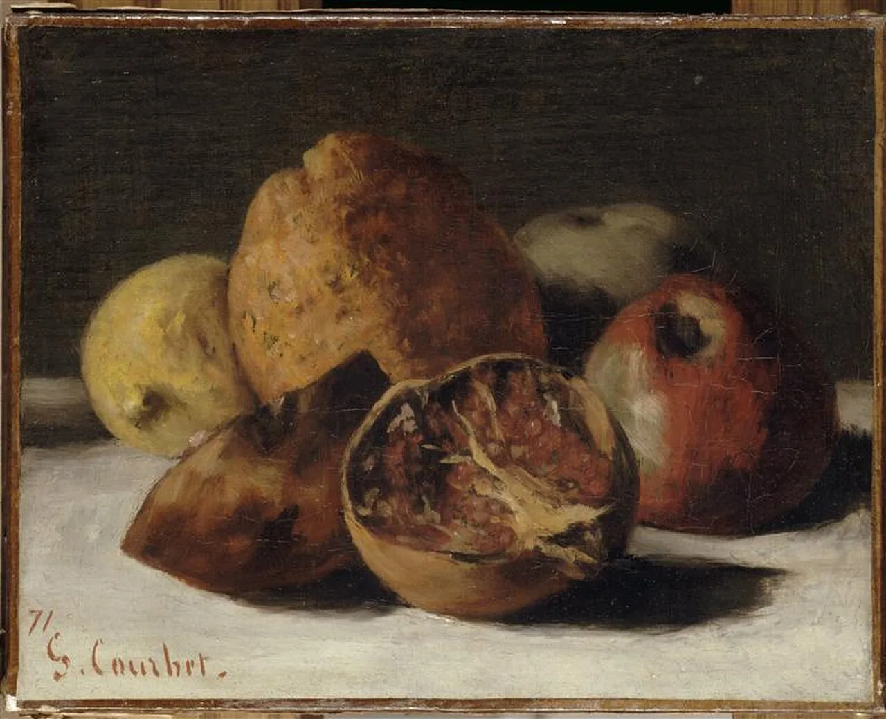 Nature morte aux fruits: pommes et grenades