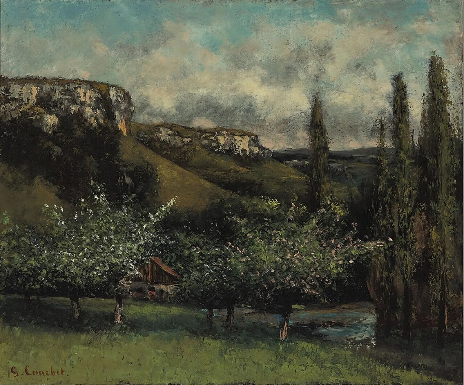 Les pommiers du père Courbet à Ornans