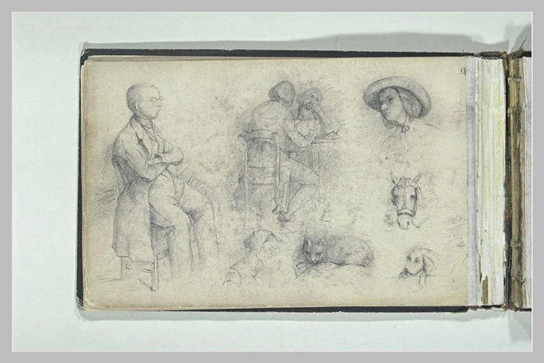 Etudes de personnages et d'animaux