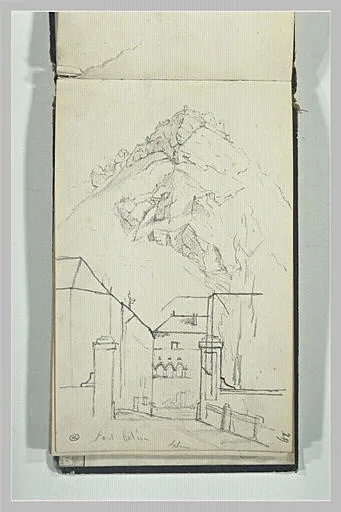 Piton rocheux; intérieur du Fort Belin à Salins