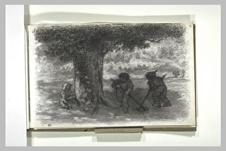 Enfants au pied d'un arbre