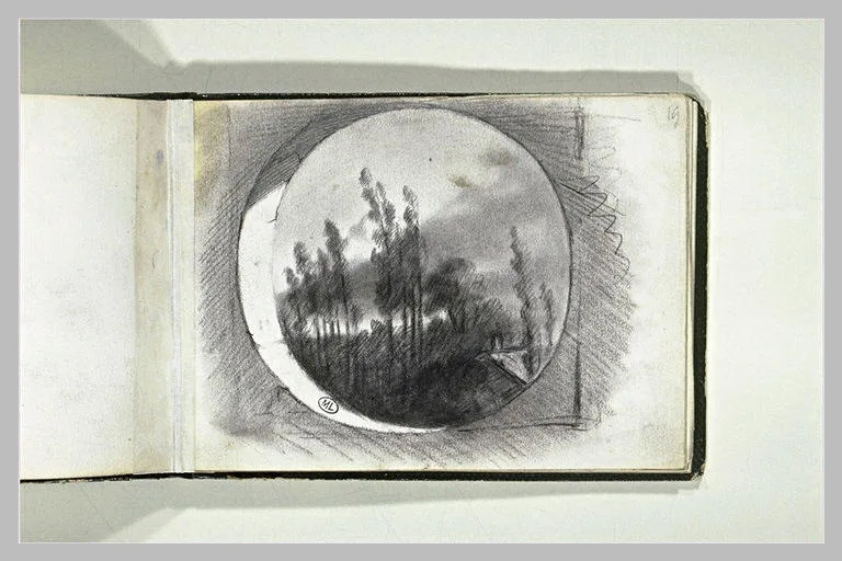 Paysage vu à travers un occulus
