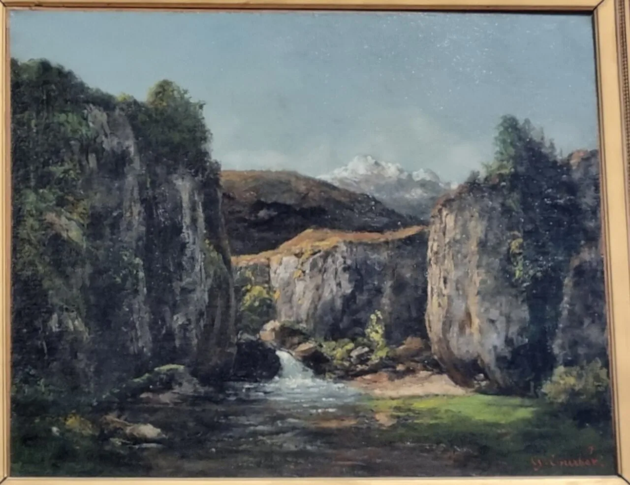 Paysage composé, source dans les rochers du Doubs