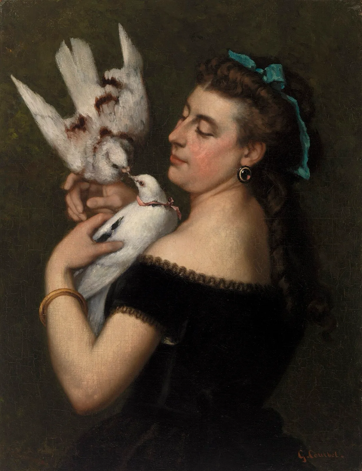 Woman with Pigeons