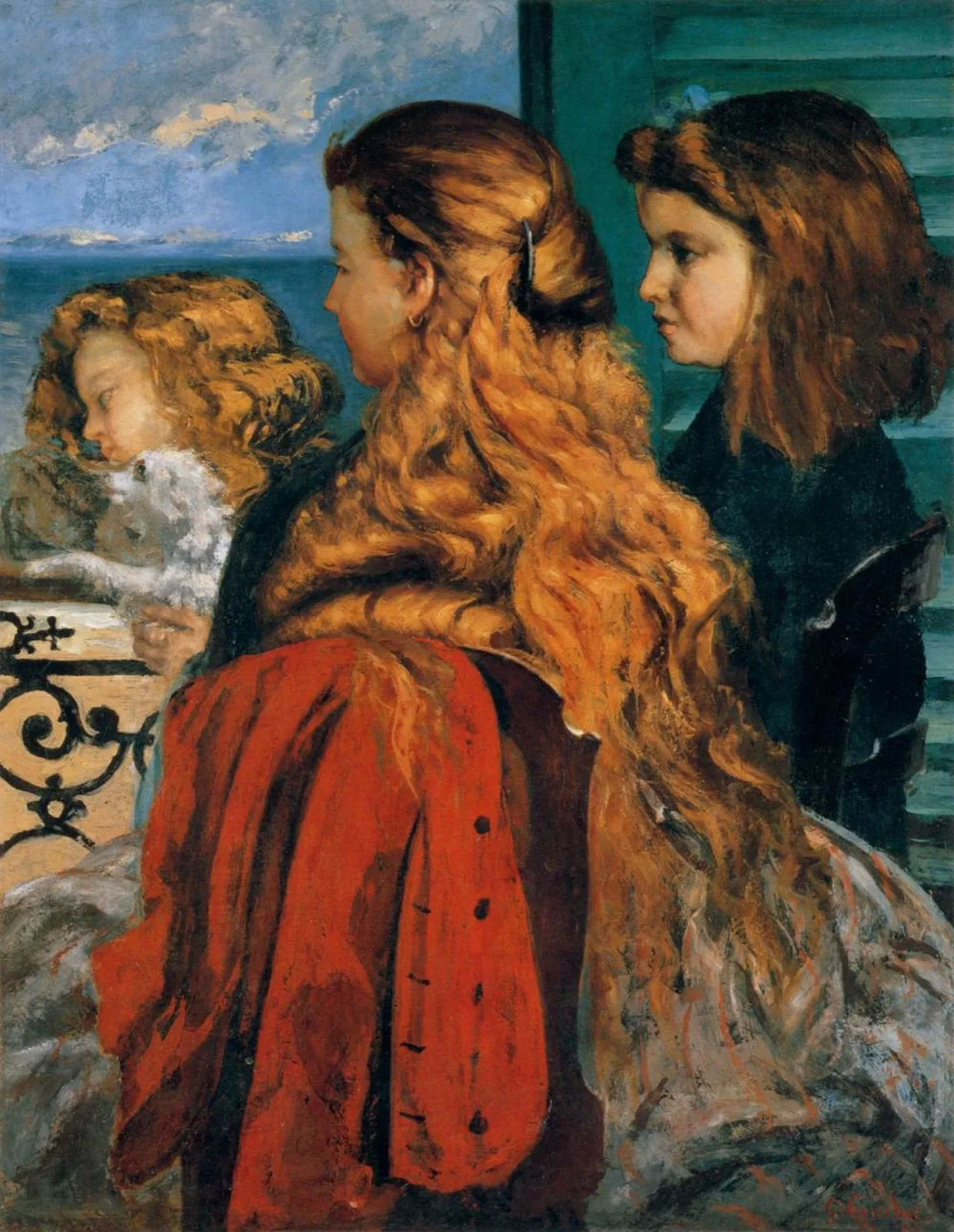 Three young Englishwomen by a Window