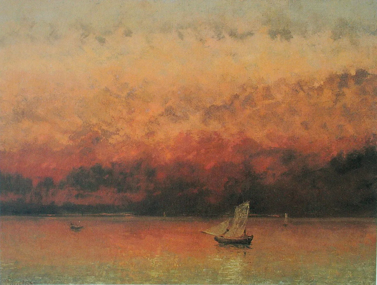 Lac Léman, soleil couchant