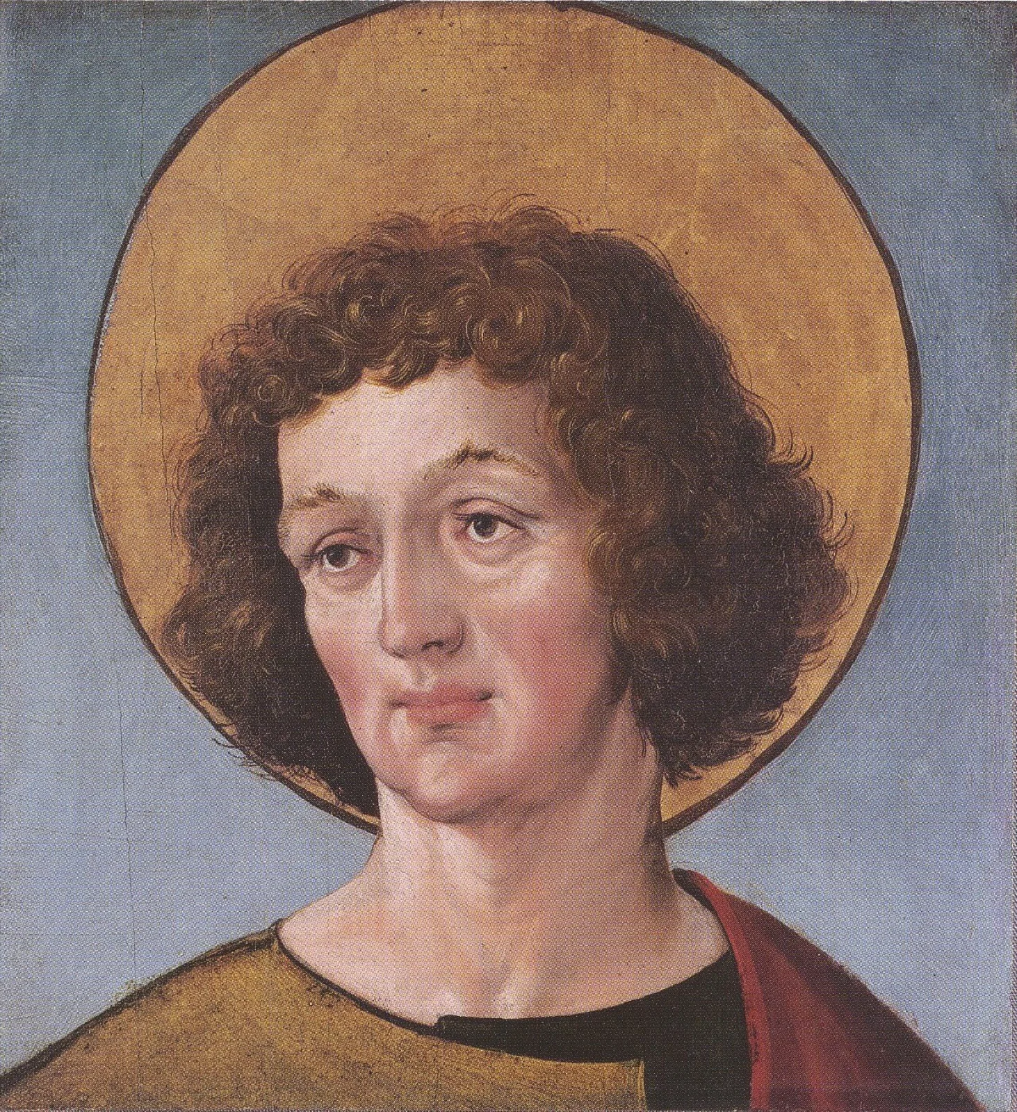 Head of a male saint