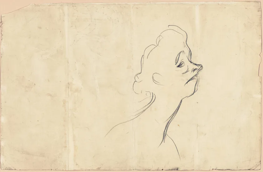 Yvette Guilbert (recto) Three-Quarter Length Study of Yvette Guilbert (verso)