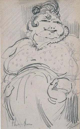 Caricature d'une femme