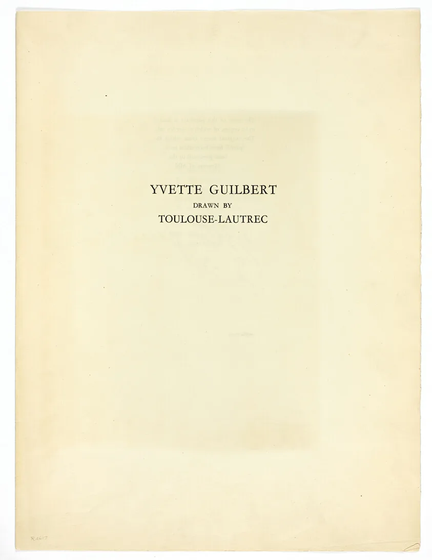 Page, from Yvette Guilbert